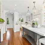 large white and grey kitchen