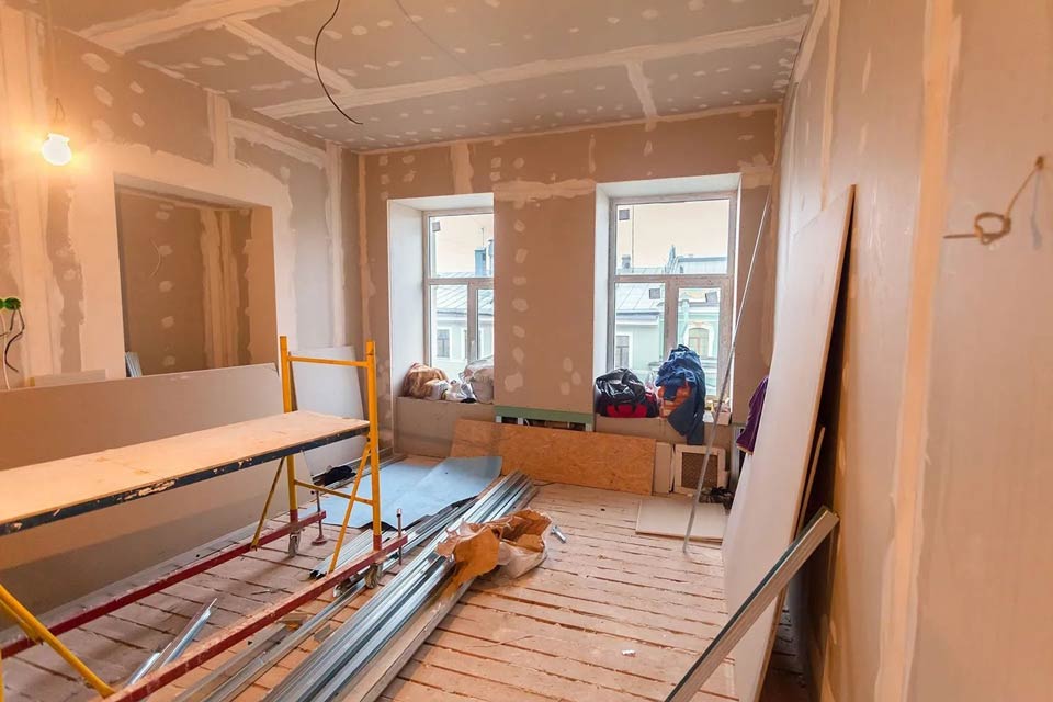 home interior under construction